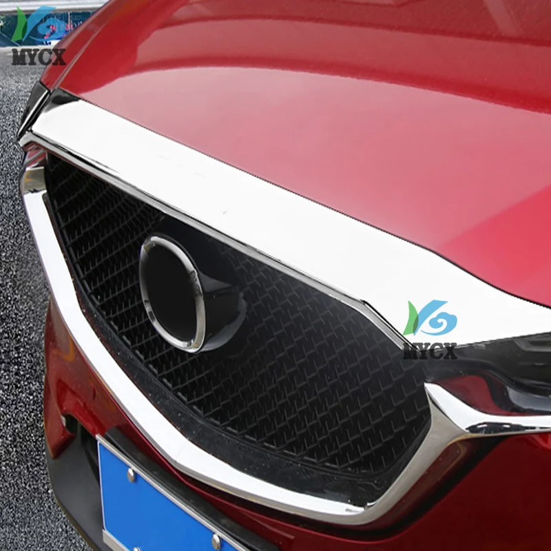 Подходит для Mazda CX5 CX-5 CX 5 хромированная решетка из АБС-пластика решетка капота двигателя наклейка крышка отделка молдинг автомобиля Стайлинг 2 цвета