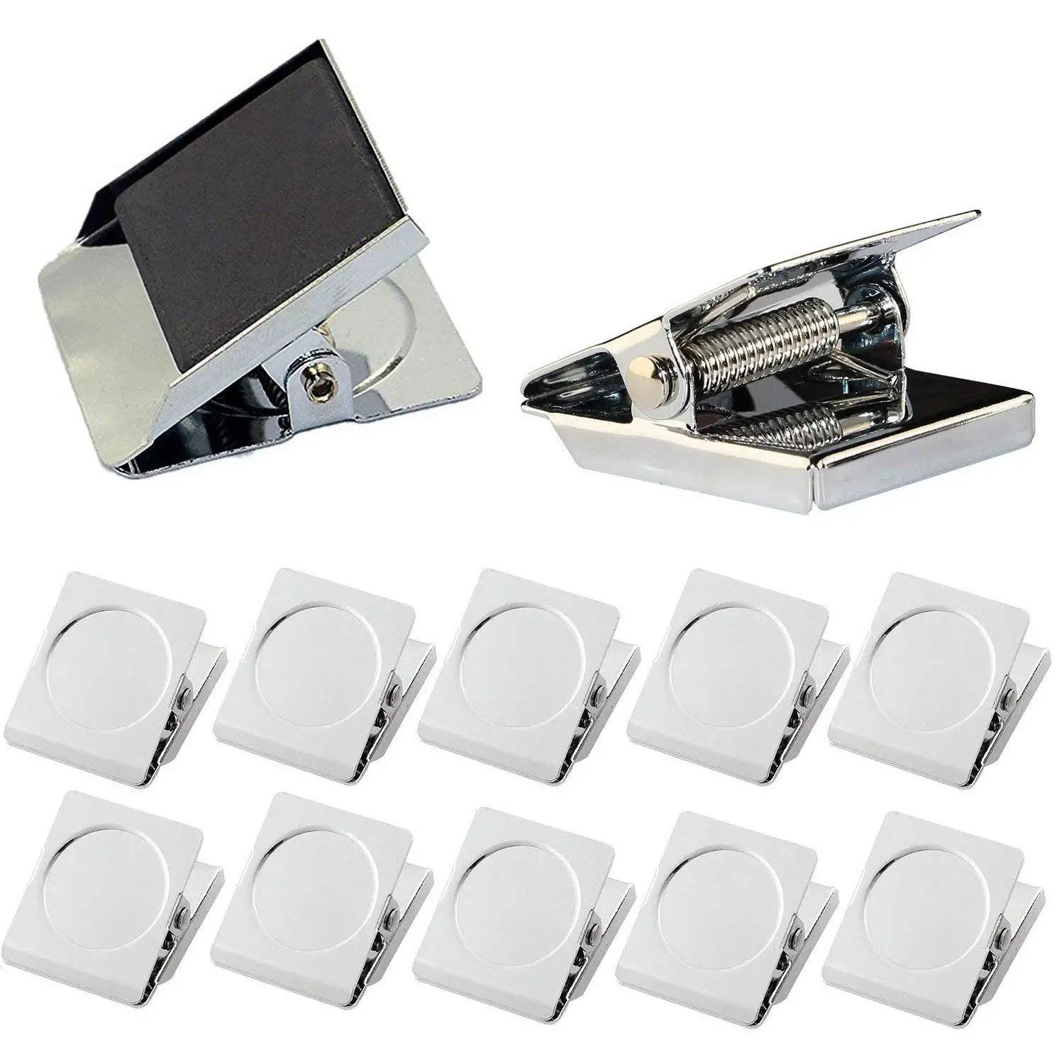 

Magnetic Clips,12 PCS Square Refrigerator Magnetic Hook Clips, Fridge Magnets Refrigerator Magnet Office Magnets Photo Magnets w