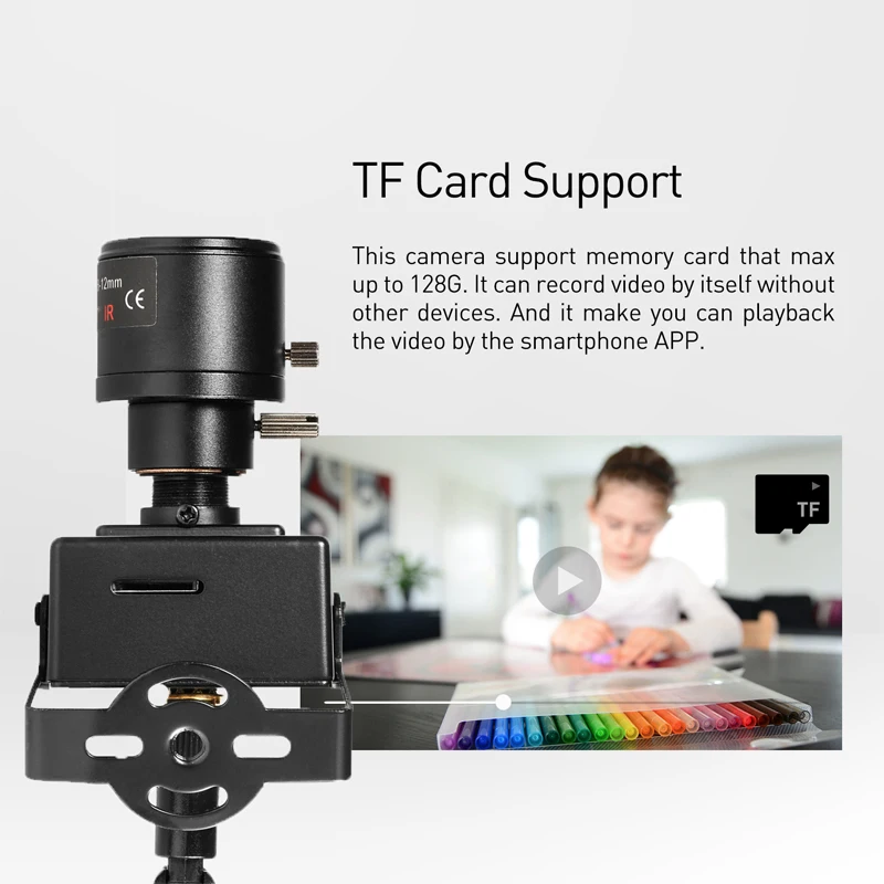 H.265 WIFI 3MP мини IP камера 2 8 12 мм ручной зум металлическая видеонаблюдения P2P со