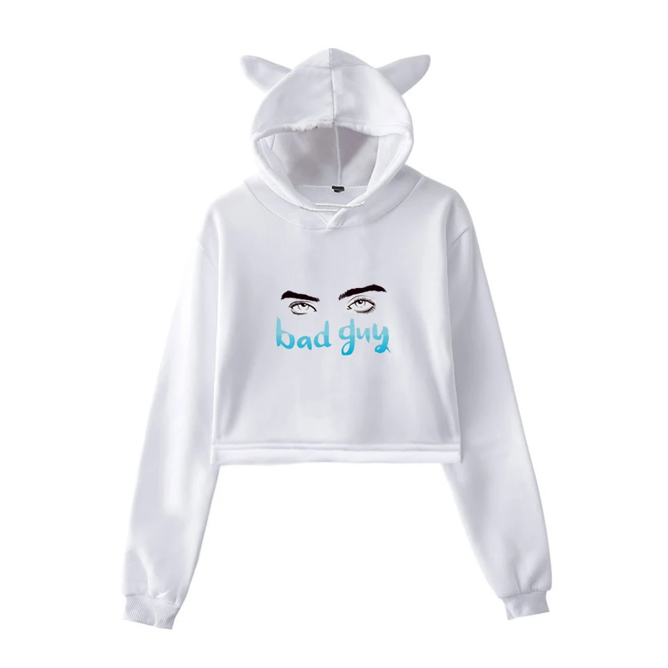 Harajuku Толстовка Billie Eilish Bad Guy толстовки Женская толстовка K-POP Розовая Толстовка уличная одежда для девочек топы с длинными рукавами - Цвет: 18