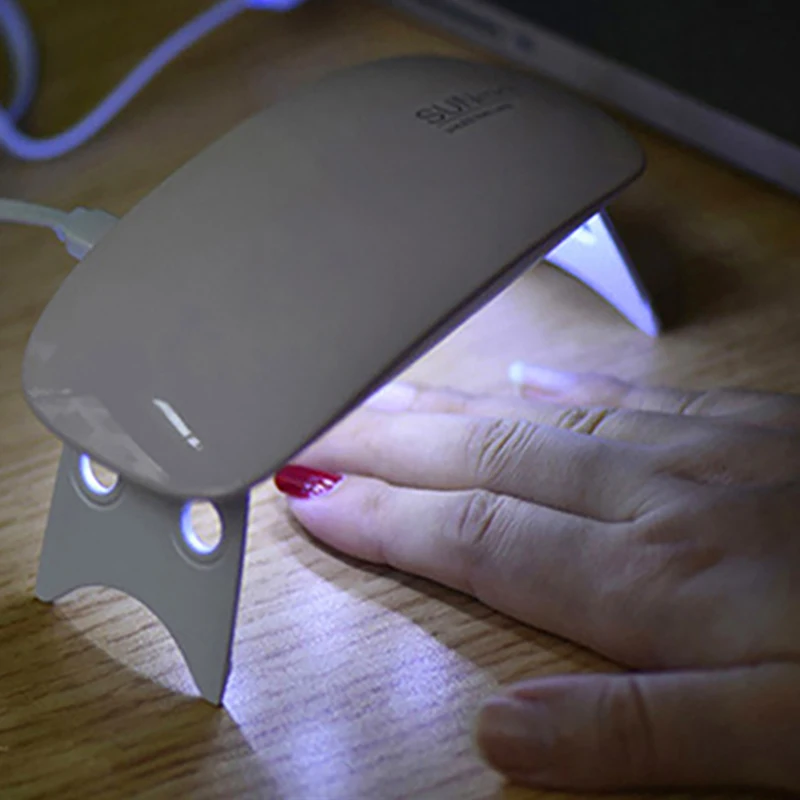Сушилка для ногтей 6 Вт СВЕТОДИОДНЫЙ УФ лампа Портативный USB кабель домашнего