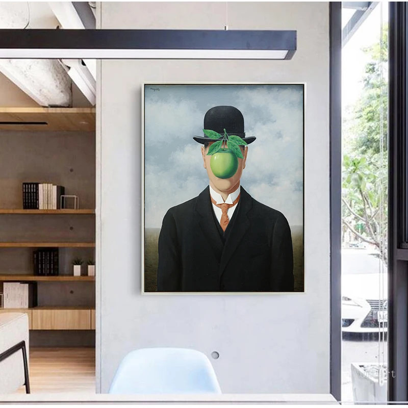 Сюрреализм Magritte The Man of Репродукция плакат и печать на холсте художественная
