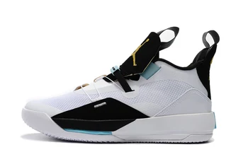 

Nike Air Jordan XXXIII Men Basketball Shoes Male Outdoor Sports Shoes AJ33 Leisure Comfortable Sneakers White-black Size 40-46