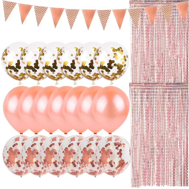 WEIGAO розовое золото День рождения воздушных шаров из латекса, счастливый 30/40/50/60th день рождения Deocr взрослых Юбилей событие надувные шары для вечеринки