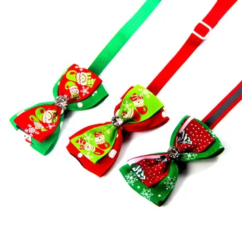 

1PCS Adjustable Dog Cat Bow Tie Reflective Tape Neck Tie Pet Dog Bow Tie Pet Christmas Series Pet Bow Tie For Pet Accessories
