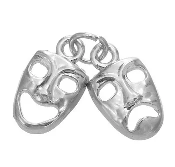 

10pcs Mask Hang Pendants, Hang Charms Fit Necklaces Chain DIY Accessories Zinc Alloy
