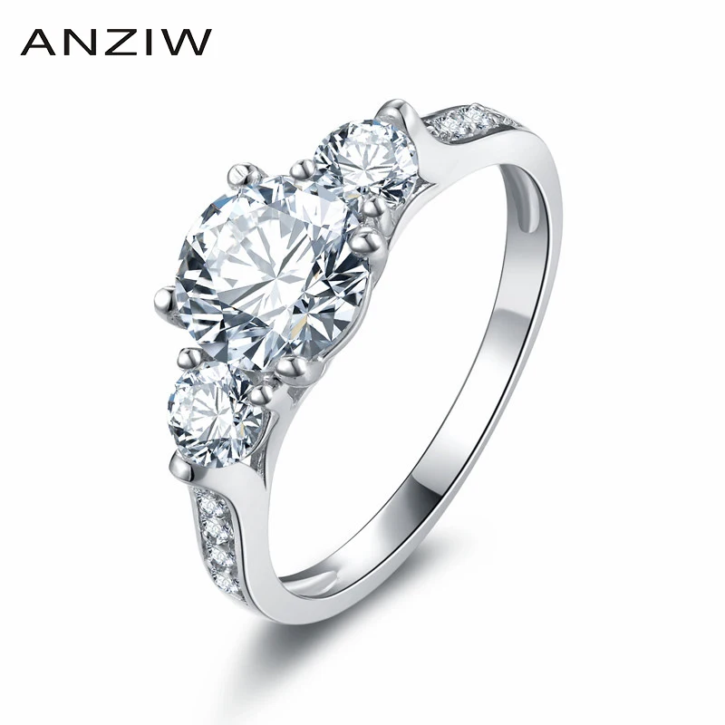 Victoria Wieck Round Cut 1ct SONA Women Engagement Wedding Band Ring Best Gift rings for women anillos de plata ley mujer | Украшения и