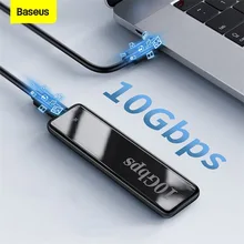 Baseus NVME M2 SSD чехол SATA Тип USB C 3,1 SSD жесткий диск чехол 10 Гбит/с M.2 NVME NGFF SATA M/B Ключ внешний жесткий диск HDD корпус Baseus NVME M2 SSD чехол SATA Тип USB C 3,1 SSD жесткий диск чехол 10 Гбит/с M.2 NVME NGFF SATA M/B Ключ внешний жесткий диск HDD корпус