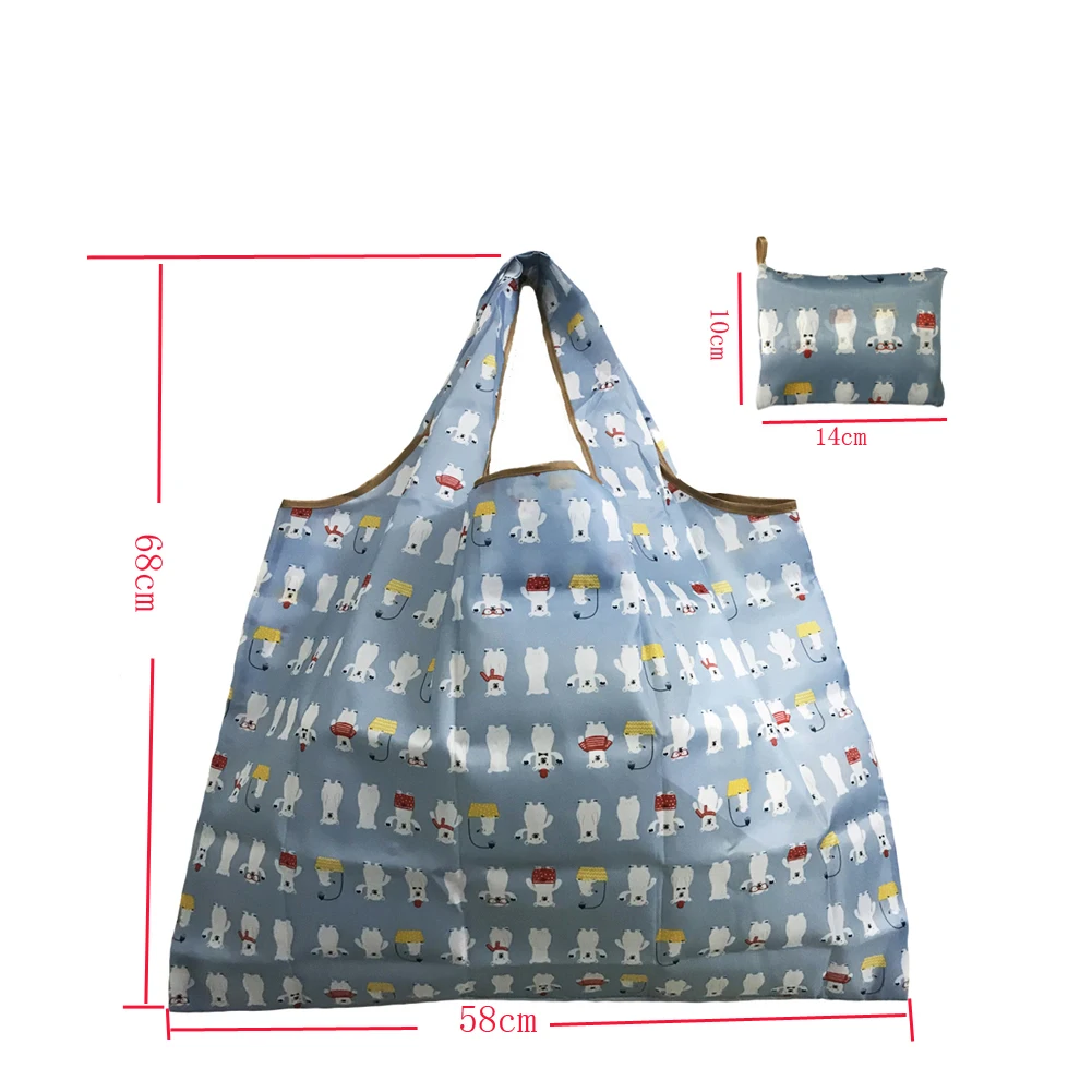 Местная Стоковая Новая женская складная сумка для покупок Женская многоразовая сумка для покупок многоразовые экосумки