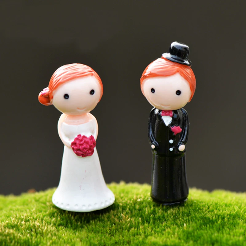 1 Set Cute Lovers Chair Miniature Landscape DIY Ornament Garden Dollhouse Decor Dolls Benches Couples | Дом и сад