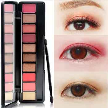 

1PC 10 Color Nude Shining Eyeshadow Palette Glamorous Waterproof Not Blooming Cherry Eye Shadow Shimmer Glitter Makeup