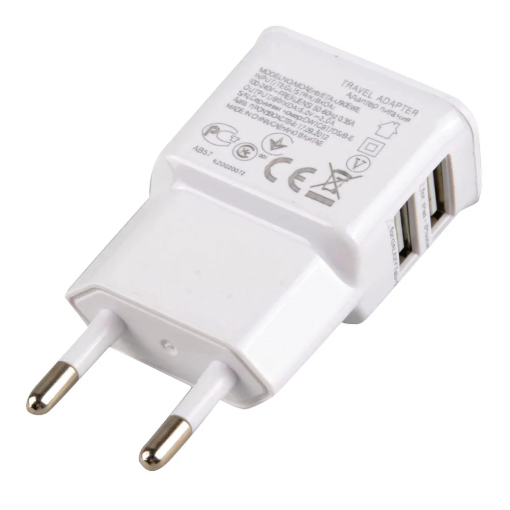 

20 PCS 5V 1A 2A Dual USB port EU plug Wall Charger AC Power Adapter For iPad Air iPad 4 Samsung Note3 Galaxy S4 i9500