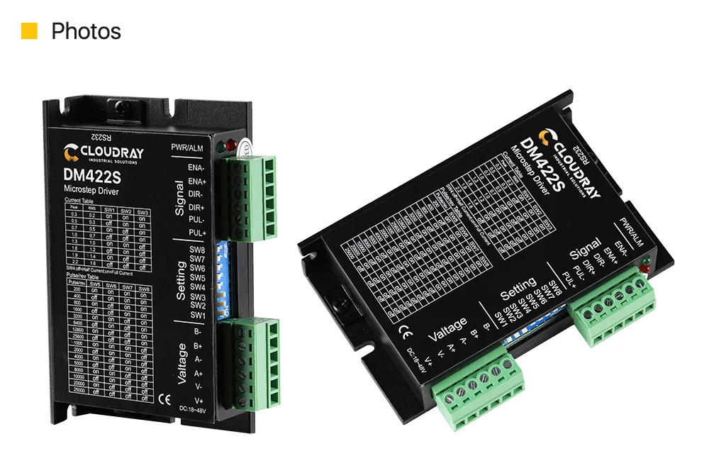 Cloudray 2-фазный шаговый мотор драйвер DM422S поставить Напряжение 18-48VDC Выход 0,3-2.2A ток