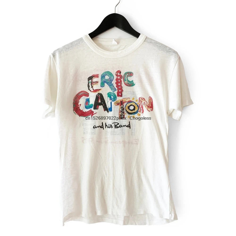 Original Vintage Eric Clapton and His Band 1985 European Tour T shirt size small | Мужская одежда