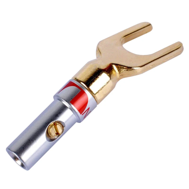 Y Plug 45 градусов Терминал Лопата Разъем для провода динамика Diy/динамик разъем провода Diy-упаковка из 12(6 черный+ 6 красный