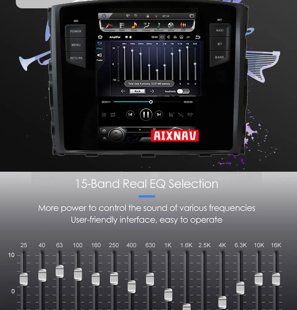 Perfect 2 Din Car Radio HD Touch Screen Bluetooth Multimedia Player USB GPS Navigator Autoradio Backup Monitor for Mitsubishi Pajero 1