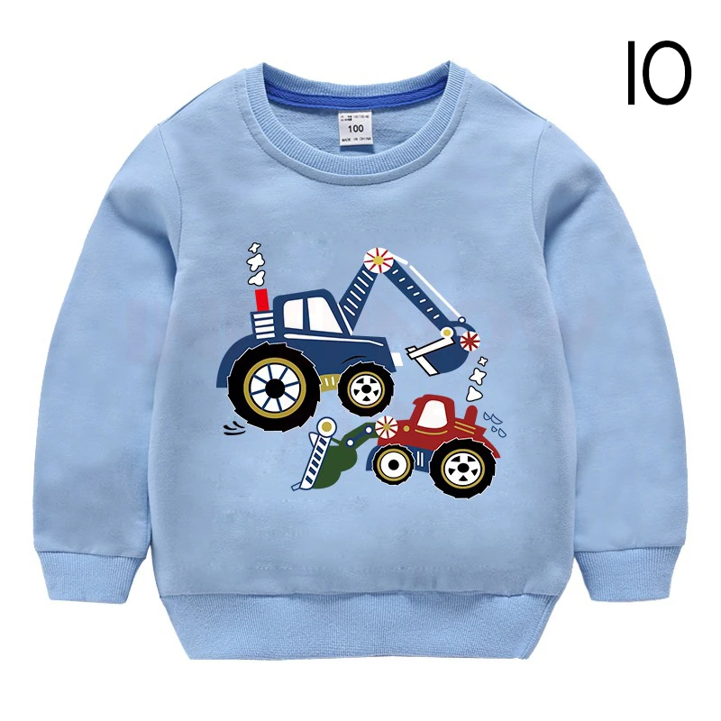 INPEPNOW детские толстовки с капюшоном с рисунком автомобиля одежда для маленьких девочек Милая рубашка детский хлопковый свитер для мальчиков; свитер для мальчиков - Цвет: 10