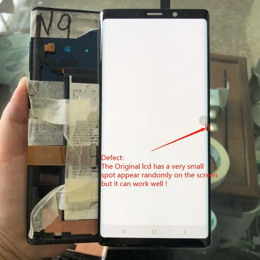 С такой маленькой точкой для SAMSUNG GALAXY Note 9 N960F N9600 N960N дисплей + сенсорный экран дигитайзер сборка оригинальный