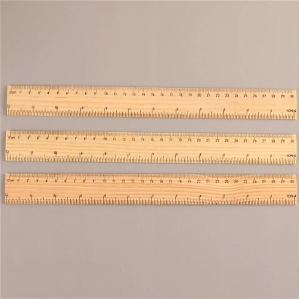 30cm 1 шт. простой стиль 15 см 20 см 30 см деревянная простая линейка квадратная линейка милые канцелярские принадлежности для рисования школьные офисные принадлежности - Цвет: 30cm