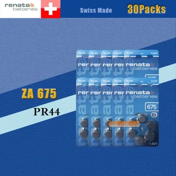 

30packs (180batterys)XRenata Maratone Plus Size ZA675 PR44 Zinc Air 1.45V Hearing aid battery