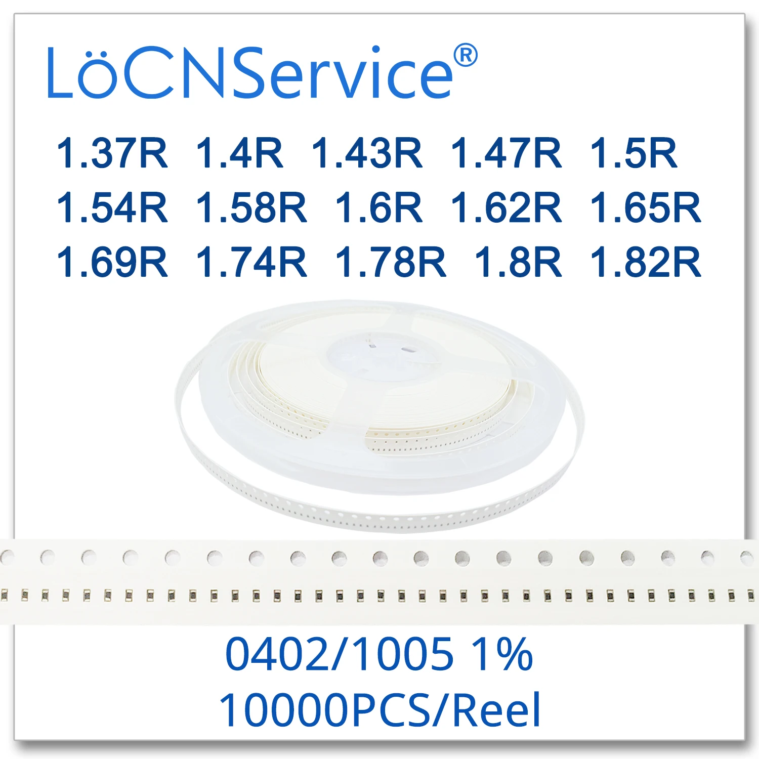 LoCNService 0402 1% 10000 шт. 1.37R 1.4R 1.43R 1.47R 1.5R 1.54R 1.58R 1.6R 1.62R 1.65R 1.69R 1.74R 1.78R 1.8R 1.82R 1005 резистор |