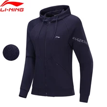 Li-Ning, Женская Спортивная толстовка, флисовая, теплая, 78% хлопок, 22% полиэстер, обычная посадка, с подкладкой, спортивные свитера AWDP552 WWW1065