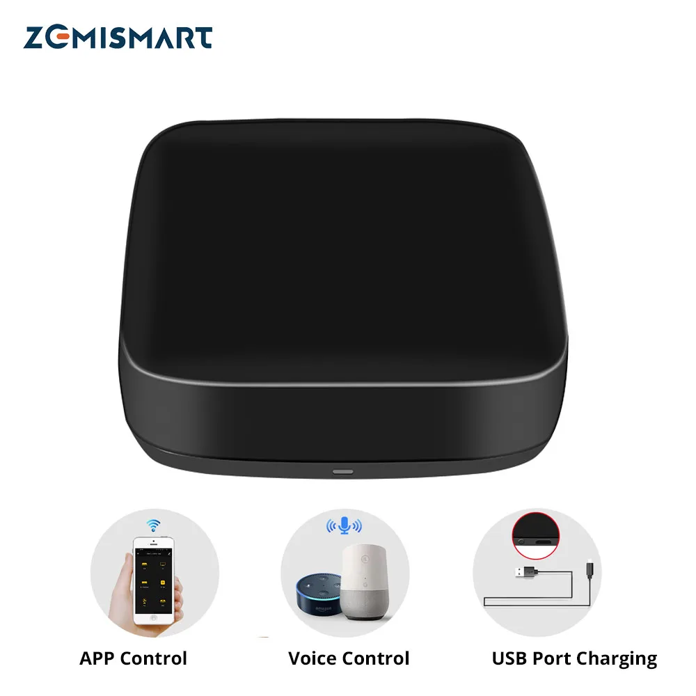 Zemismart Tuya IR Bridge Control кондиционер вентилятор ТВ Google Home Alexa Echo универсальный пульт