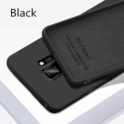 Тонкий мягкий чехол для iPhone 11 7 8 6 6s Plus, жидкий силиконовый чехол, цветной официальный силиконовый чехол для iPhone 11 Pro Max X Xs Max XR - Цвет: Black