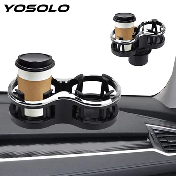 

Car Cup Holder Car-styling Car Mounted Glass Rack Dual Drinking Bottle Holder Glasses Phone Organizer Tea Cup Stand Bracket