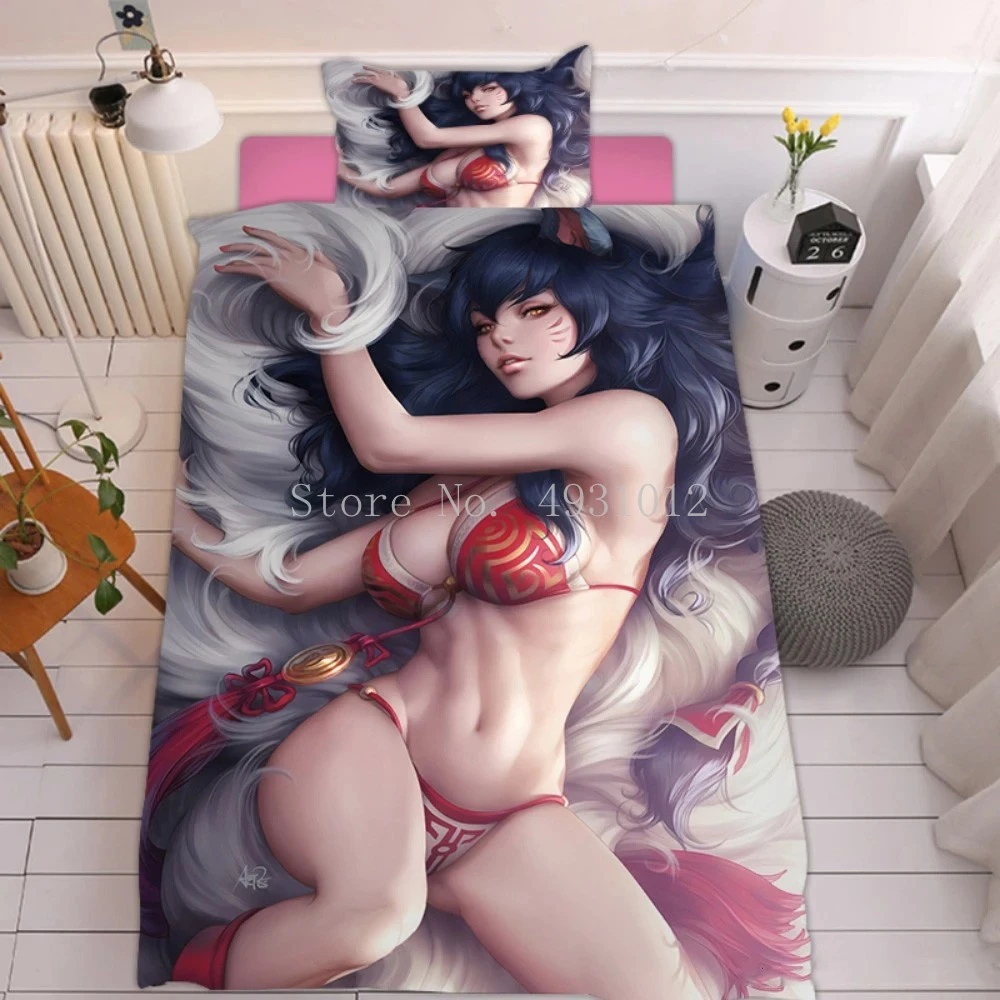 3 Pieces Sexy Lady Bedding Set 3D Print Cartoon Anime Duvet Cover Home  Beautiful Girls Bed Cover Set Pillowcase(No Sheets)|Bedding Sets| -  AliExpress