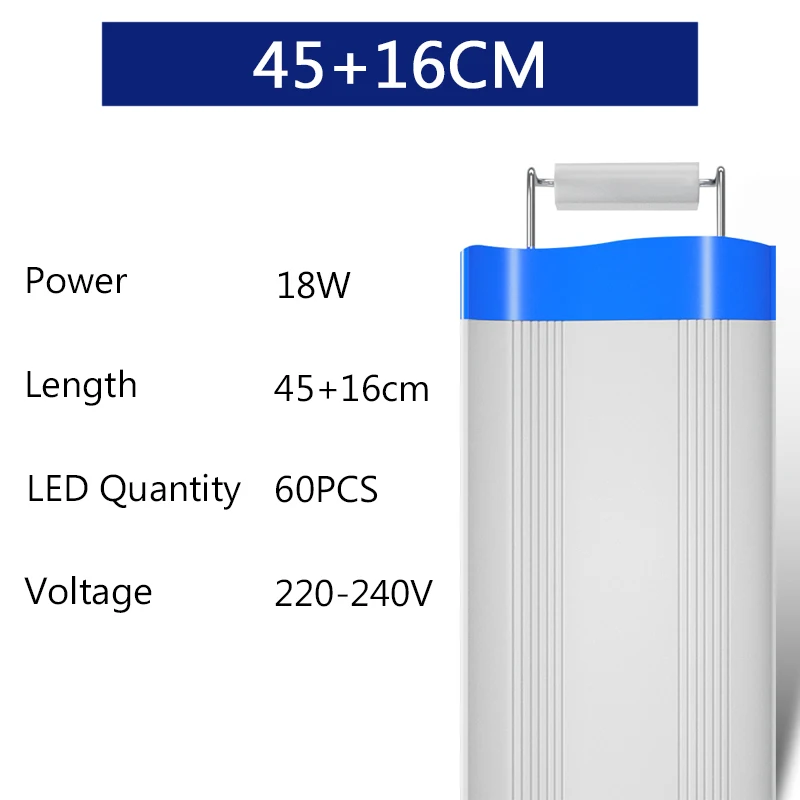 18-72 см супер яркая аквариумная лампа, светодиоды, освещение для аквариума, расширяемая водонепроницаемая лампа с зажимом для аквариума - Цвет: 45cm