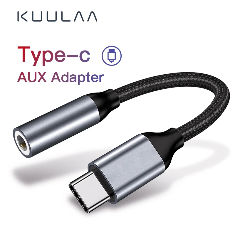 

KUULAA Type C to 3.5mm Jack Earphone Cable Usb C to 3.5 Aux Headphone Audio Adapter for Huawei Mate 20 P30 pro Xiaomi mi6 8 9 SE