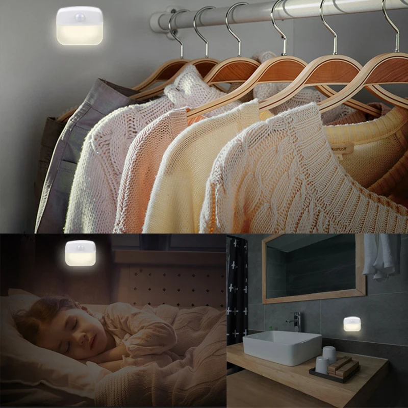 Lampe De Chevet Intelligente, Alimentée Par Pile, Idéal Pour Une Chambre,  Un Couloir Ou Des Toilettes, Nouveau Modèle - Pir Motion Sensor - AliExpress