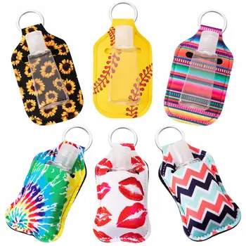 

Hand Sanitizer Keychain Holder Travel Bottle Refillable Containers 30ml Flip Cap Reusable Bottles With Keychain Carrier