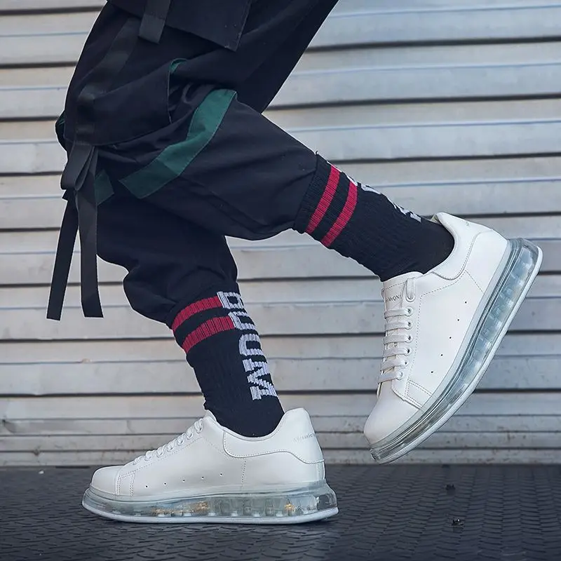 High quelity leather sneakers unisex shoes 2020 spring fasion trekking shoes men leather white sneakers