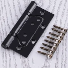 Шарнирная опора для внутренней двери из нержавеющей стали с прорезями, роскошная черно-белая петля с узором, европейский стиль