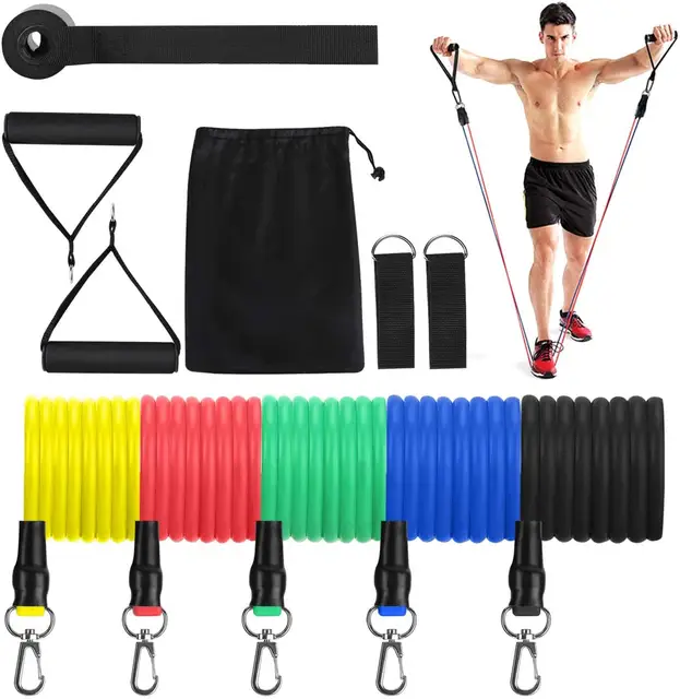 11 Pcs Resistance Bands Set Crossfit Training Exercise Yoga Tubes Pull Rope Rubber Expander Elastic Bands Fitness with Carry Bag 11 Pcs Resistance Bands Set Crossfit Training Exercise Yoga Tubes Pull Rope Rubber Expander Elastic Bands Fitness with Carry Bag