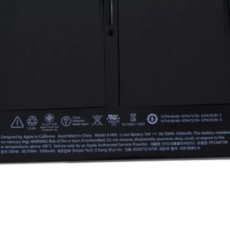 35WH 7,3 V A1406 A1495 ноутбук Батарея для APPLE Macbook Air 1" дюймовый A1370 Mid 2011 A1465 2012 2013 раннего