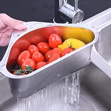 

304 Stainless Steel Triangle Drain Rack Kitchen Sink Drain Basket Shelf Sink Strainer Sponge Holder Filter Sink Receiving Basket