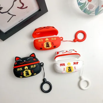 

For Huawei Freebuds Pro Case Cute Lucky Cat cartoon 3D Silicone Earphone Cover Fundas for Huawei FreeBuds PRO 4 Pro Case