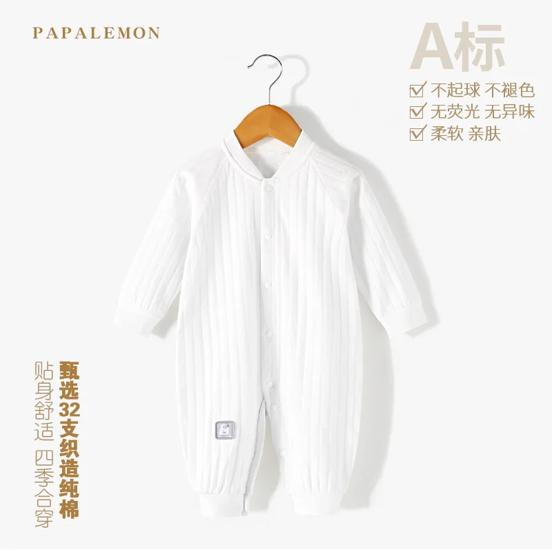 

Warm 12 Romper Crawling Clothes Double Layer Onesie Clothes Newborns Winter Spring and Autumn Infant Baby Long Sleeve-Cotton