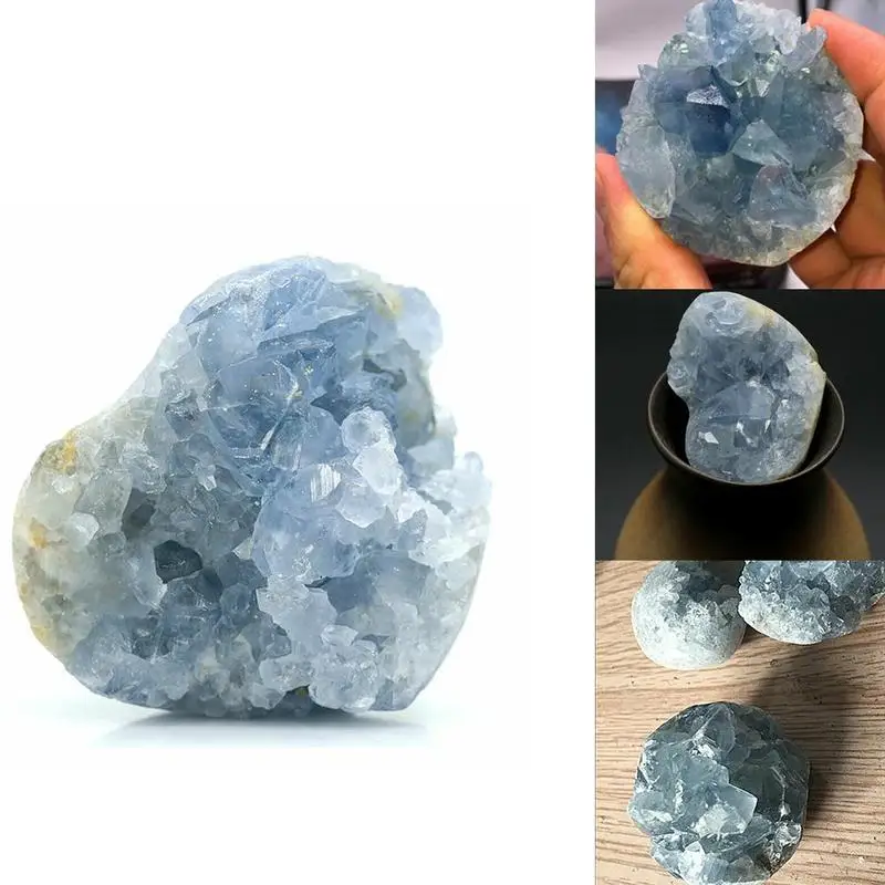 Natural Blue Crystal Cave Quartz Celestite Crystal Specimen Caveblue Crystal 