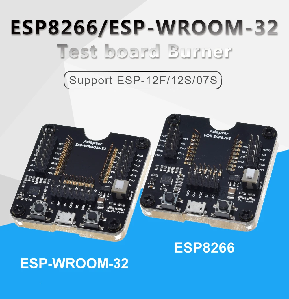 ESP8266 ESP32 ESP-WROOM-32 макетная плата Тесты сжигание приспособление инструмент загрузчик для ESP-12F ESP-07S ESP-12S ESP-32