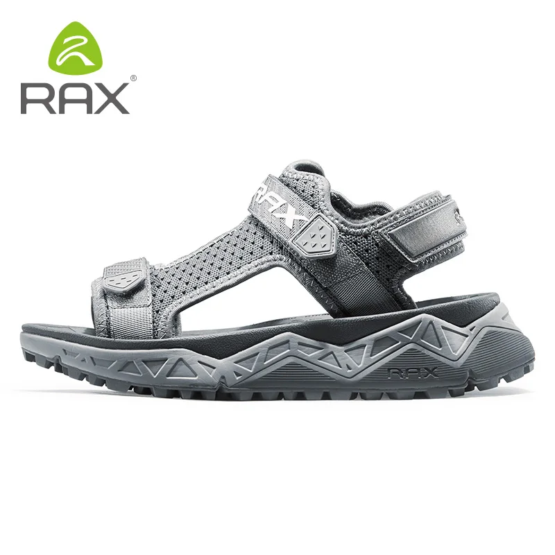 489 grey men RAX/мужские спортивные сандалии; сезон лето; пляжные сандалии для мужчин; Водонепроницаемая Обувь для треккинга; Мужская дышащая обувь; Женская быстросохнущая обувь - Цвет: 489 grey men