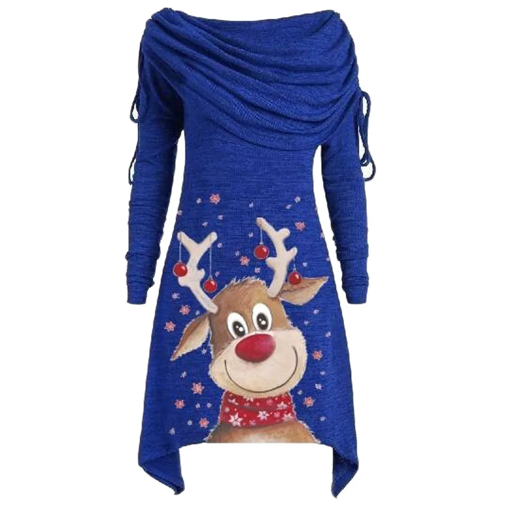 Рождество плюс размер блузка женская длинная рубашка модная однотонная тонкая с рюшами Длинная с откидным воротником Туника женская Топы блузка женская Z4 - Цвет: L