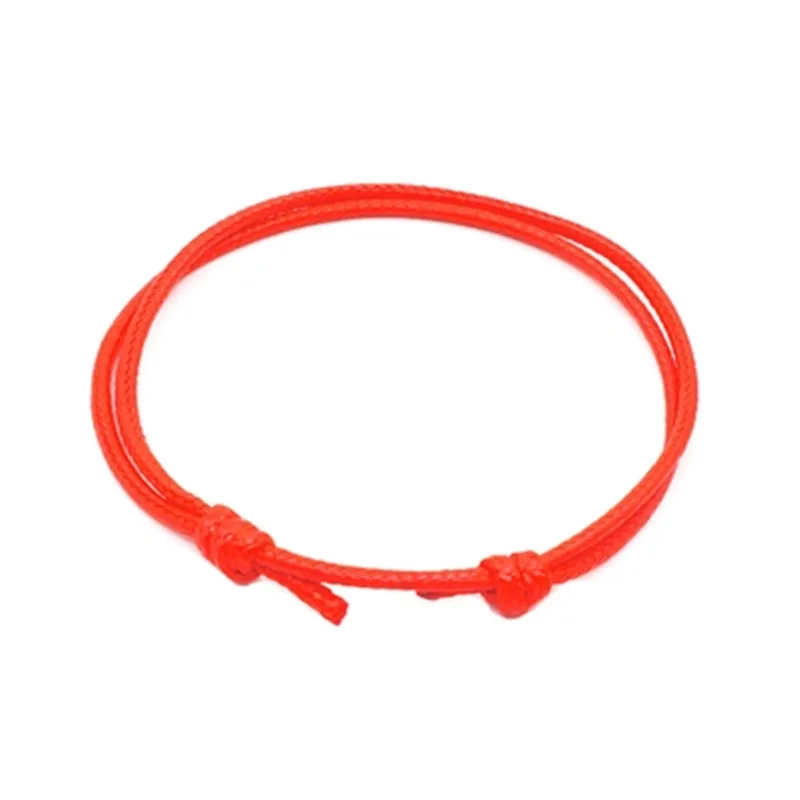 Red rope Простая пара ножной браслет серебро 925 бисерные ювелирные изделия осенний браслет на лодыжку Женская цепочка на ногу красная веревка Черная веревка ручной работы - Цвет: Red rope