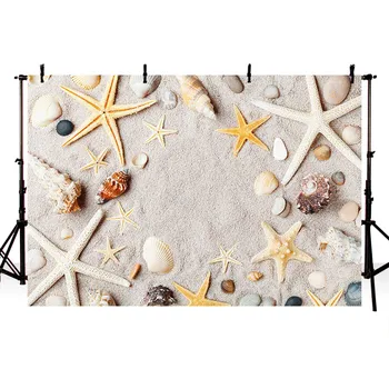 

TAIBO Vinyl Background Photography Wood Floor and Starfish Background Newborn Photo Studio Backdrop Photocall