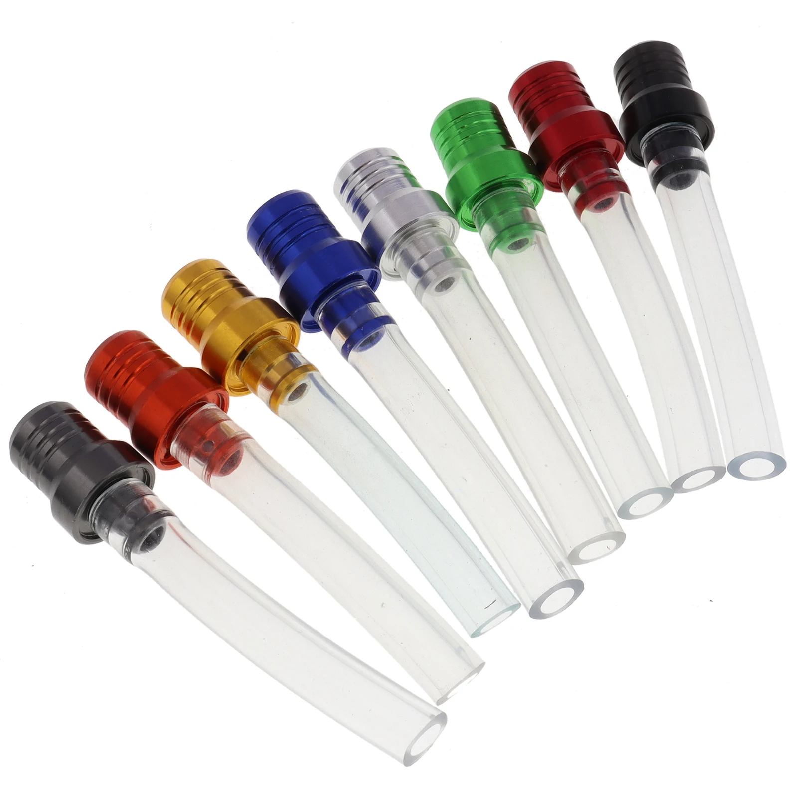 8Pcs/Set One Two Way Gas Fuel Cap Valve Vent Breather Hose Tube for Dirt Pit Bike ATV