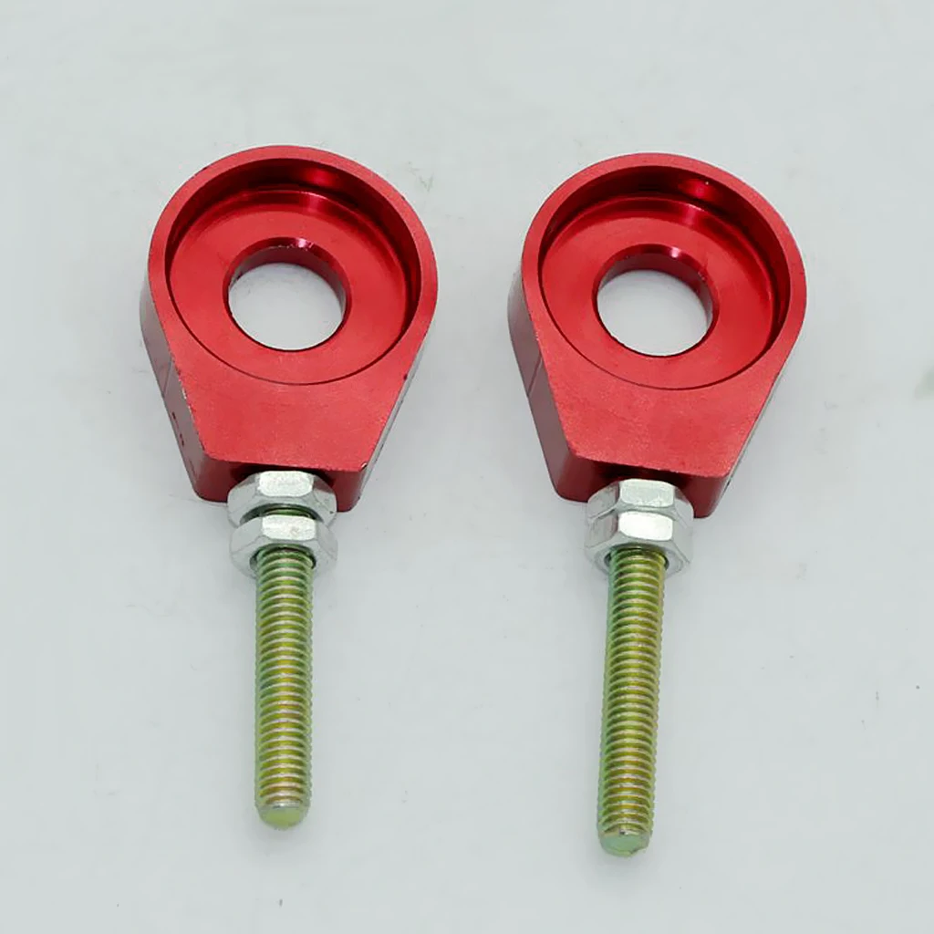 Red 12mm Chain Adjuster Block Tensioner for Pit Quad Dirt Bike ATV CRF50