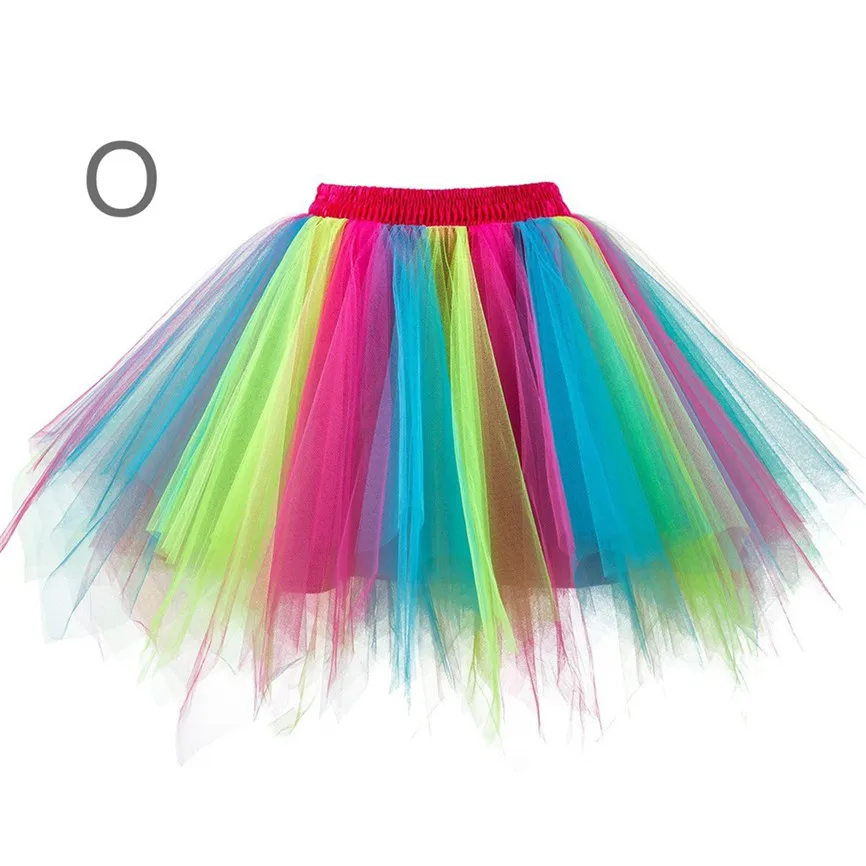 girls rainbow tulle skirt